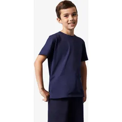 T-Shirt Baumwolle Kinder - marineblau stahlblau 131-140cm 8-9J