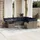 vidaXL Gartensofa-Set 10-tlg. grau Polyrattan