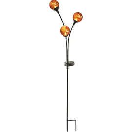PARFORCE TRADITIONAL HUNTING Solarleuchte Glas Metall 70 cm 3 Kugeln schwarz