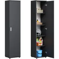 Home collective Mehrzweckschrank Anthrazit Holzwerkstoff, 40x184x35 cm Waschküche, Mehrzweckschränke