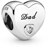 Pandora Charm "Dad-Herz" Silber Zirkonia 796458CZ