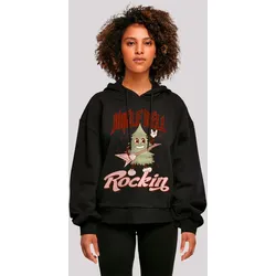 Kapuzenpullover F4NT4STIC "Jingle Bell Rocking Weihnachten Tree", Damen, Gr. S, schwarz, Obermaterial: 100% Baumwolle, casual, oversize, Langarm, Pullover, Premium Qualität, Christmas Collection