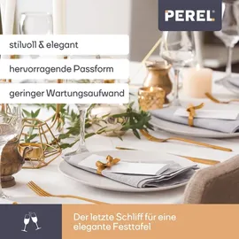 Perel Stretch-Tischhusse Rechteckig Weiß