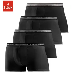 Boxer AUTHENTIC UNDERWEAR Gr. 4, schwarz Herren Unterhosen schwarzer Webbund mit Logoschriftzug