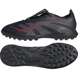 adidas Predator League FOLD-Over Tongue Turf Football Boots, core Black/Grey Four/Lucid red, 46 EU