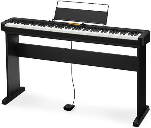 Digitalpiano CASIO "CDP-S360BK" Tasteninstrumente schwarz Pianos mit Stativ und Pedal