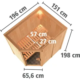 Karibu Carin inkl. 9 kW Ofen + int. Steuerung