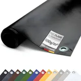 ANKO Planen PVC Plane 600g/m2 mit Ösen Abdeckplane Schutzplane matt (Schwarz, 3m x 6m)