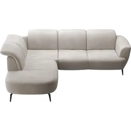 sit&more Ecksofa SIT & MORE "Zoe", grau (elefant), B:300cm H:87cm T:267cm, 100% Polyester, Sofas, Ecksofa, ink.Sitztiefenverstellung, wahlweise mit Kopfteilverstellung