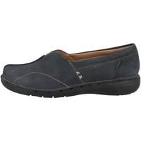 CLARKS Damen Un Loop Stride Loafer, Navy Nubuck, 41 EU