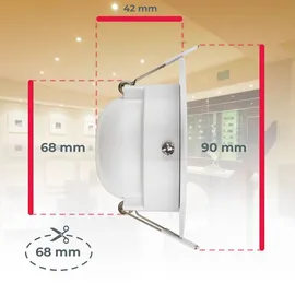 B.K.Licht Einbauleuchte 5er Set IP65 dimmbar Kunststoff 9 x 4,2 cm weiß