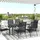 Outsunny Gartentisch 220 x 90 x 73 cm Grau