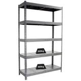 Proregal Schwerlastregal Metal Beast Five HxBxT 200 x 150 x 60 cm Fachlast 600 kg Grau