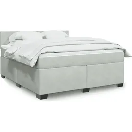 vidaXL Boxspringbett 180 x 200 cm Hellgrau