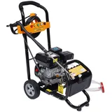 Benzin Hochdruckreiniger mit 8M Schlauch, 7.5 PS Benzin Reinigungsmaschine, Tragbarer Reiniger zur Reinigung von Böden, Pflanzen, Fahrzeugen, 3600RPM, 5 Düsenaufsätze, 170 bar, 2200PSI