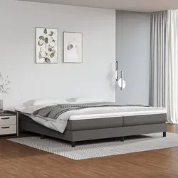 Bettgestell Grau 200x200 cm Kunstleder