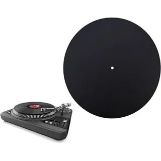 Leder Plattenspieler Matte Plattenteller Auflage Ledermatte für Plattenspieler antistatischer Plattenspielers Matte,29 cm mit 1,5 mm Dicke, zur Reduzierung von Vibrationen