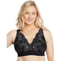 GLAMORISE Bramour Lexington Plunge-Bralette mit Spitze - Schwarz Unterwäsche Damen