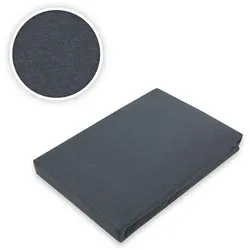 EXKLUSIV HEIMTEXTIL Jersey Spannbettlaken für Wasserbetten Rundumgummizug 200 x 220 cm Anthrazit