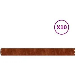 vidaXL Rasenkante 103 x 10 cm 10 Stück braun