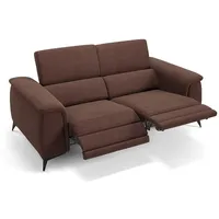 Sofanella 2-Sitzer Stoff LIVORNO, Relaxsofa, Designsofa, Designer Couch, Italienisches Sofa, 2er Sofa braun