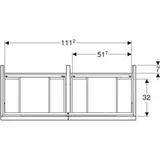 Geberit iCon Waschtischunterschrank 4 Auszügen, 502309JH1