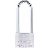 ABUS Zylindervorhangschloss 64TI/50HB80 gl Schlosskörper-B.50mm Titalium gl.-6511 ABUS Vorhängeschloss Hangschloss 64TI - gleichschließend