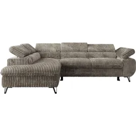 MKS Meble Eckcouch Cord 2-Sitzer Grau