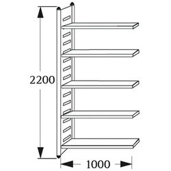Kerkmann Magazinregal »M2 5 OH« 100 cm breit, 40 cm tief, 100x220x40 cm