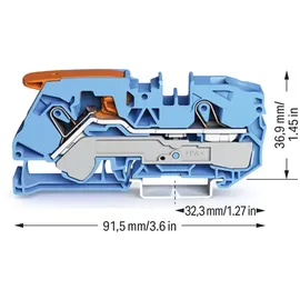 WAGO GmbH &amp; Co. KG 2-Leiter-Durchgangsklemme 2116-1204