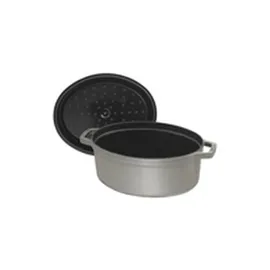 Staub Cocotte 27 cm oval graphitgrau
