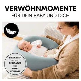 hauck Stillkissen Nurse N Feed 140 cm Eukalyptus Blau/Petrol