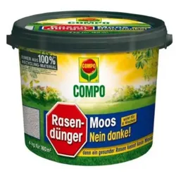 COMPO Rasendünger Moos -nein Danke, mit 6 Wochen Wirkung, Feingranulat, 7,5 kg, 300 m2 , 13907