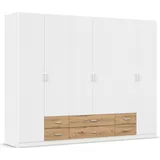 Rauch Drehtürenschrank »Kleiderschrank Schrank Garderobe Wäscheschrank GAMMA in 3 Breiten«, mit 6 Schubladen, in schlichtem Design TOPSELLER MADE IN GERMANY, weiß