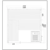 Harvia Panorama Small Elementsauna aus Fichte Saunakabine ca. 214x160x201 cm