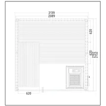 Harvia Panorama Small Elementsauna aus Fichte Saunakabine ca. 214x160x201 cm