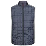 James & Nicholson Strickfleece Hybridweste JN740" - James & Nicholson Light-Melange/Anthracite-Melange L"