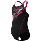Speedo Medley Logo Medalist Badeanzug Schwarz/Pink 176
