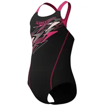 Speedo Medley Logo Medalist Badeanzug Schwarz/Pink 176