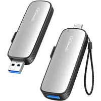 GiGimundo Externe SSD 128GB, mit bis zu 1073 MB/s USB-Stick, External Hard Drive mit Dual USB C + USB A USB Stick 3.2 Gen2 Portable SSD for iPhone 15/16/17/PS4/Android Phone/Tablet/Laptop/Mac, Silber