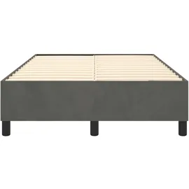 vidaXL Bettgestell ohne Matratze Dunkelgrau 120x200 cm Samt