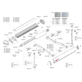 Fiamma Gelenkarm für Markisenlänge 450 - 600 cm
