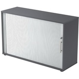 HAMMERBACHER Rollladenschrank grafit, silber 1 Fachboden 120,0 x 40,0 x 74,8 cm