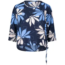 Betty&co Klassische Bluse Blusenshirt mit Print blau