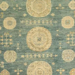 Morgenland Ziegler Teppich - 148638 - 297 x 241 cm - türkis - rechteckig