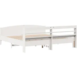 vidaXL Massivholzbett 180 x 200 cm Weiß