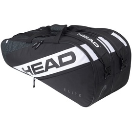 Head Unisex – Erwachsene Elite Tennistasche, schwarz/weiß, 9R