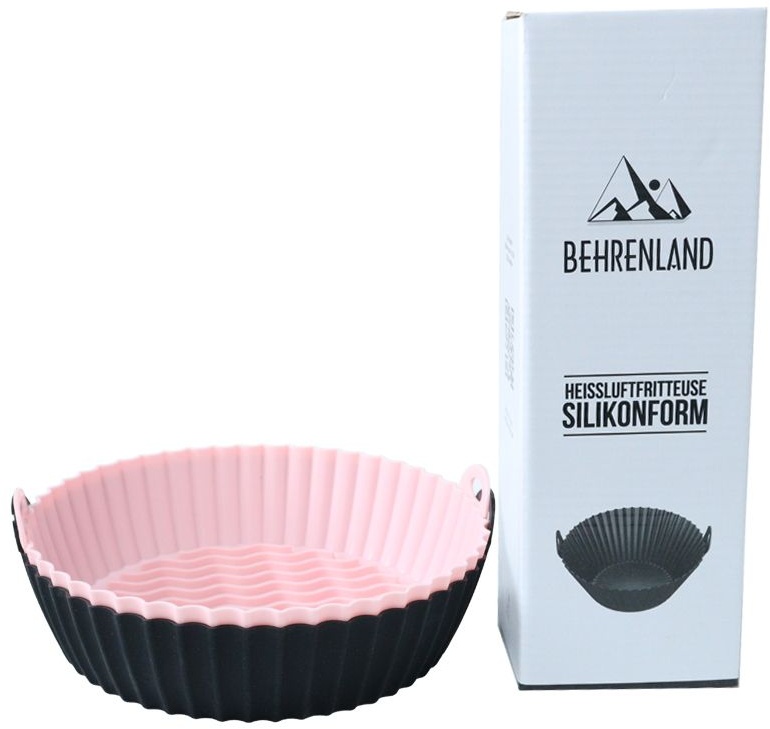 Behrenland Silikonform Heißluftfritteuse Silikon Liner für Air Fryer - Silikontopf - wiederverwendba