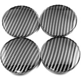 Radnabenkappen, Ersatz für BBS LM XXR 530 535 Felgen, 61,5 mm, Karbonfaser-Stil, 4 Stück