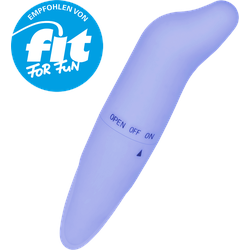 Vibrator mit gebogener Spitze, 12,5 cm, hellblau